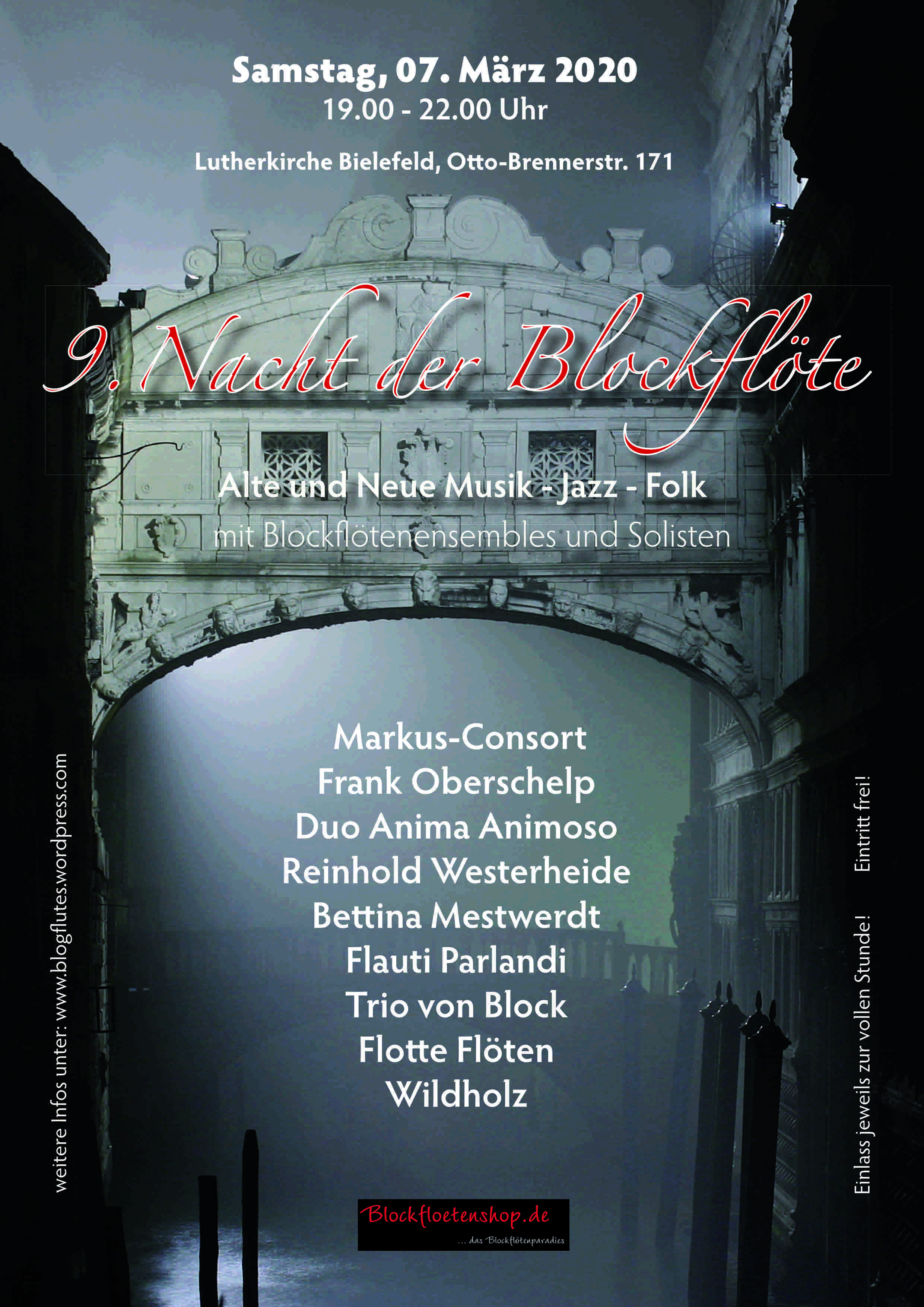 Plakat Nacht der Blockflöte2020